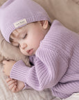 Organic Oversize Knit Pulli - Lavender
