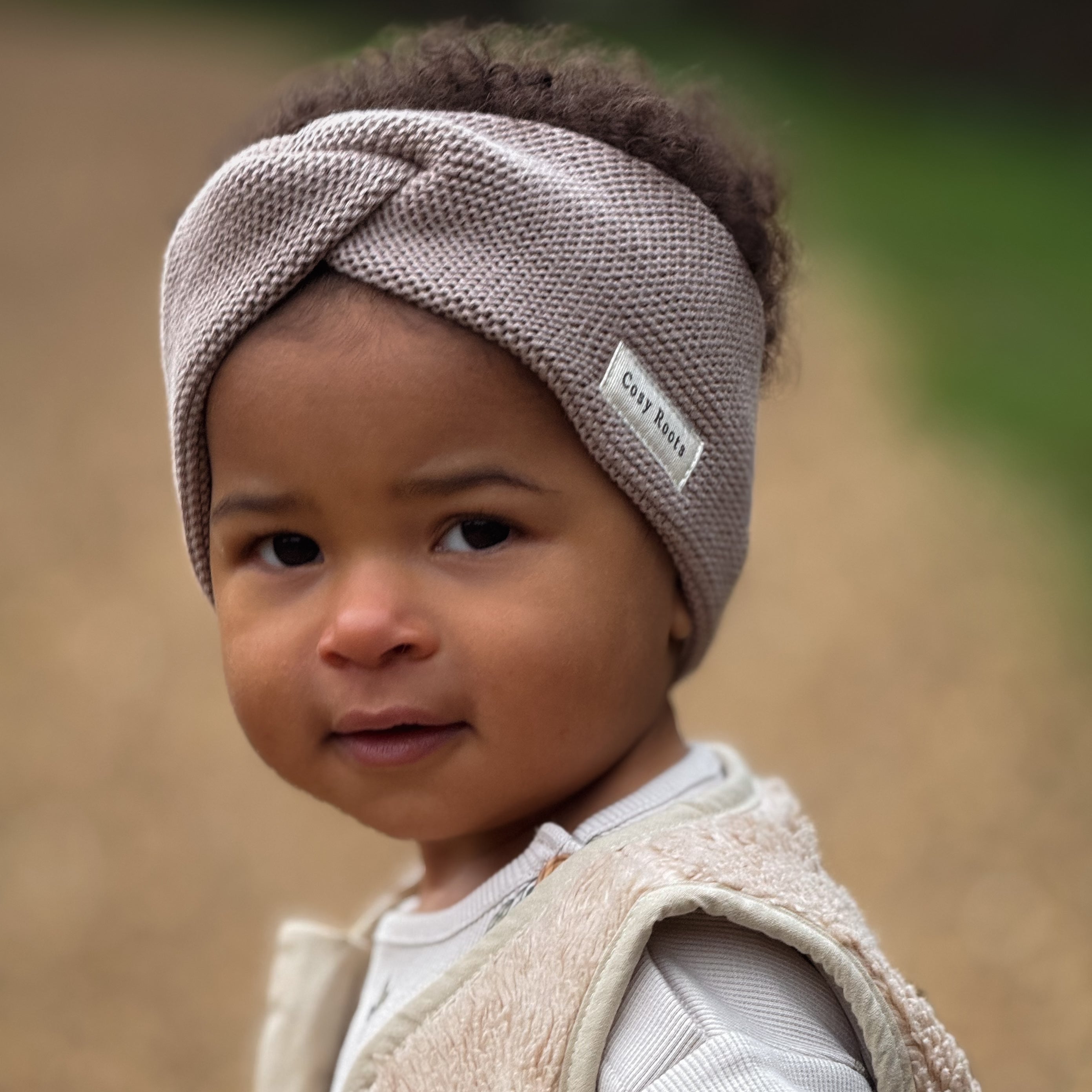 Organic Knit Headband - Caramel