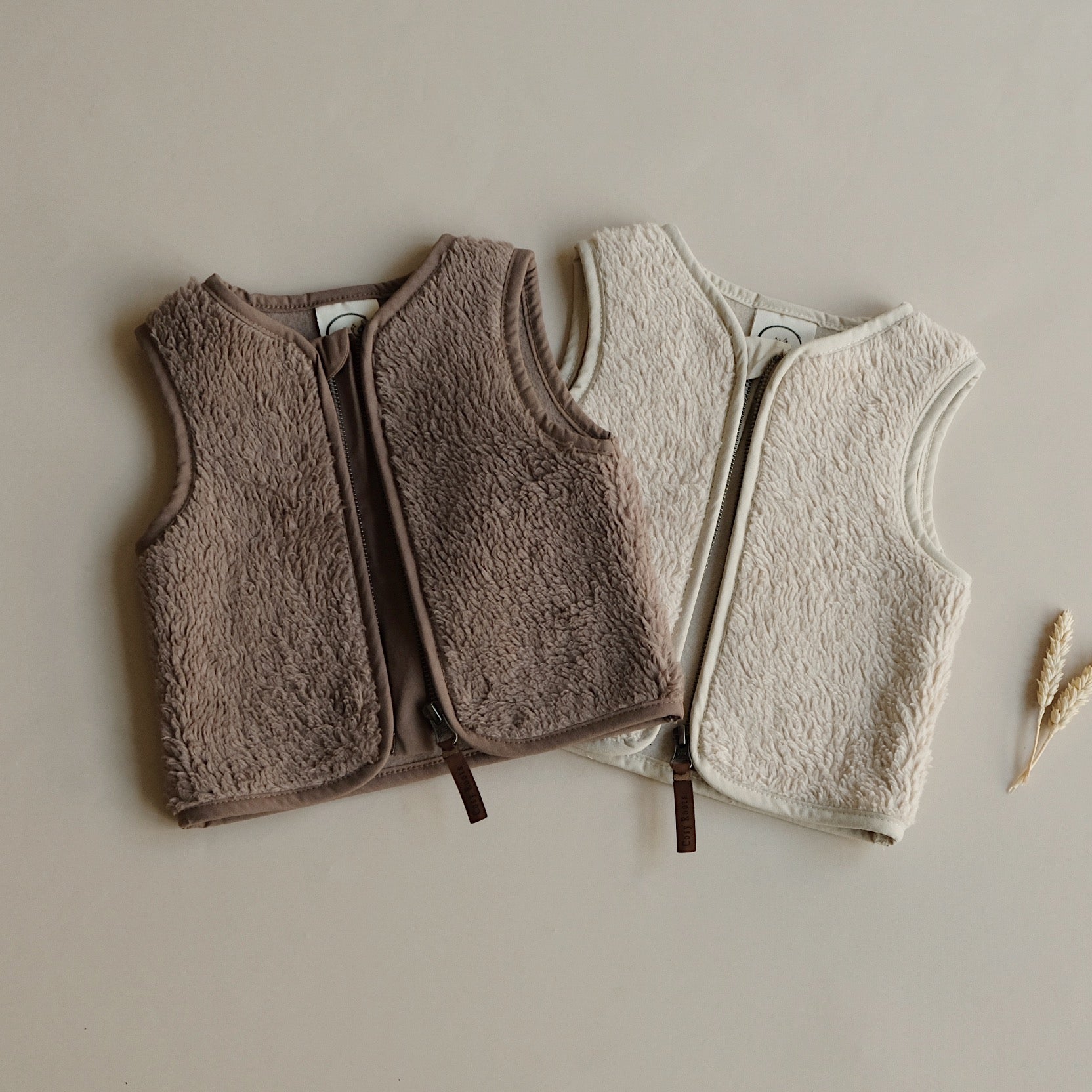 Organic Teddy Vest - Mocha