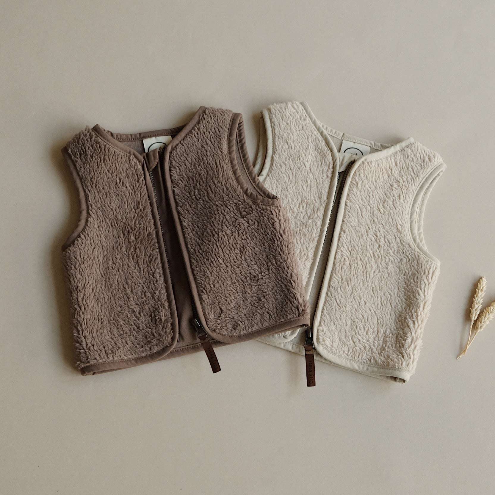 Organic Teddy Vest - Cream - SALE