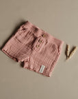 Organic Muslin Shorts - Dusty Rose