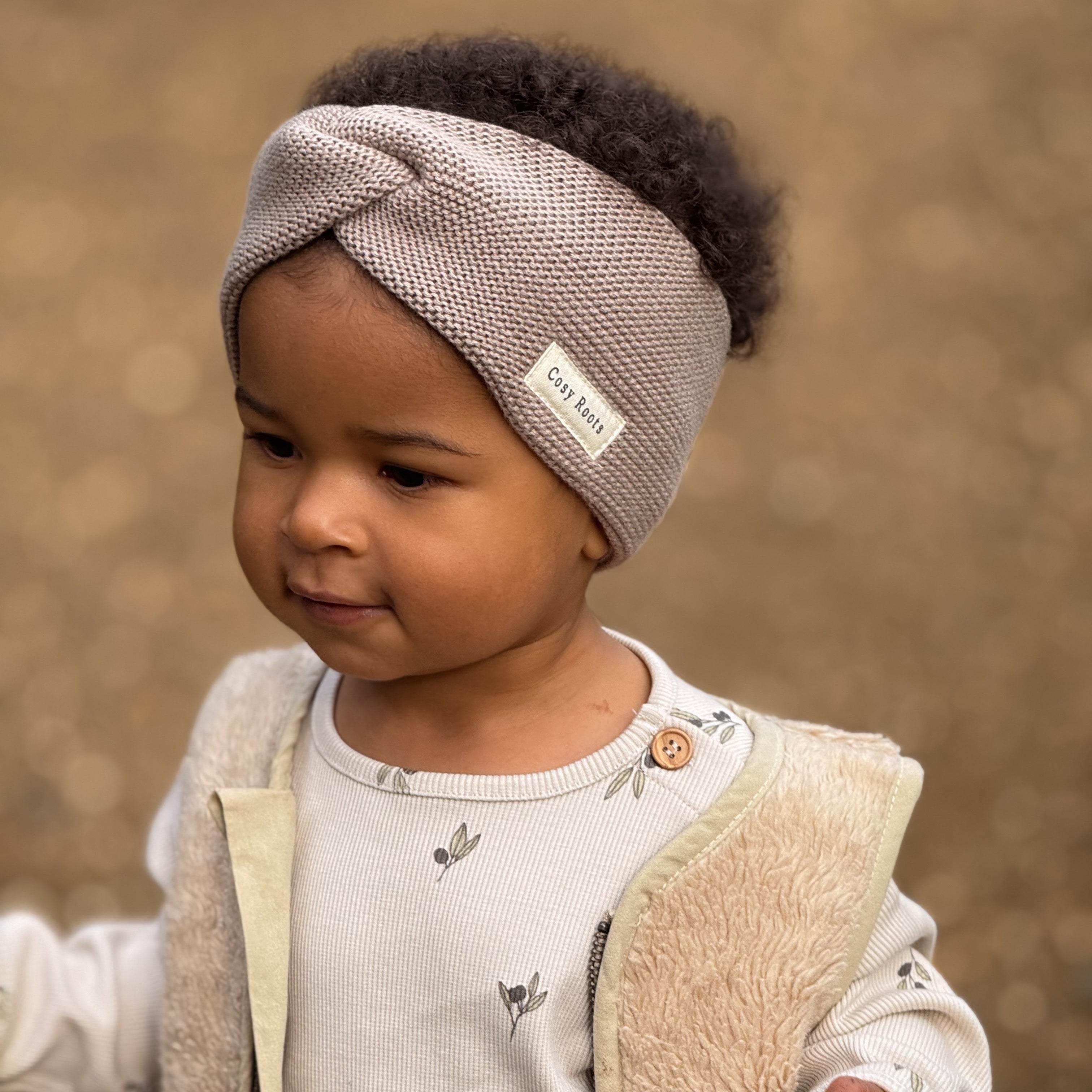 Organic Knit Headband - Caramel