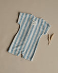 Organic Terry Onesie - Blue Striped
