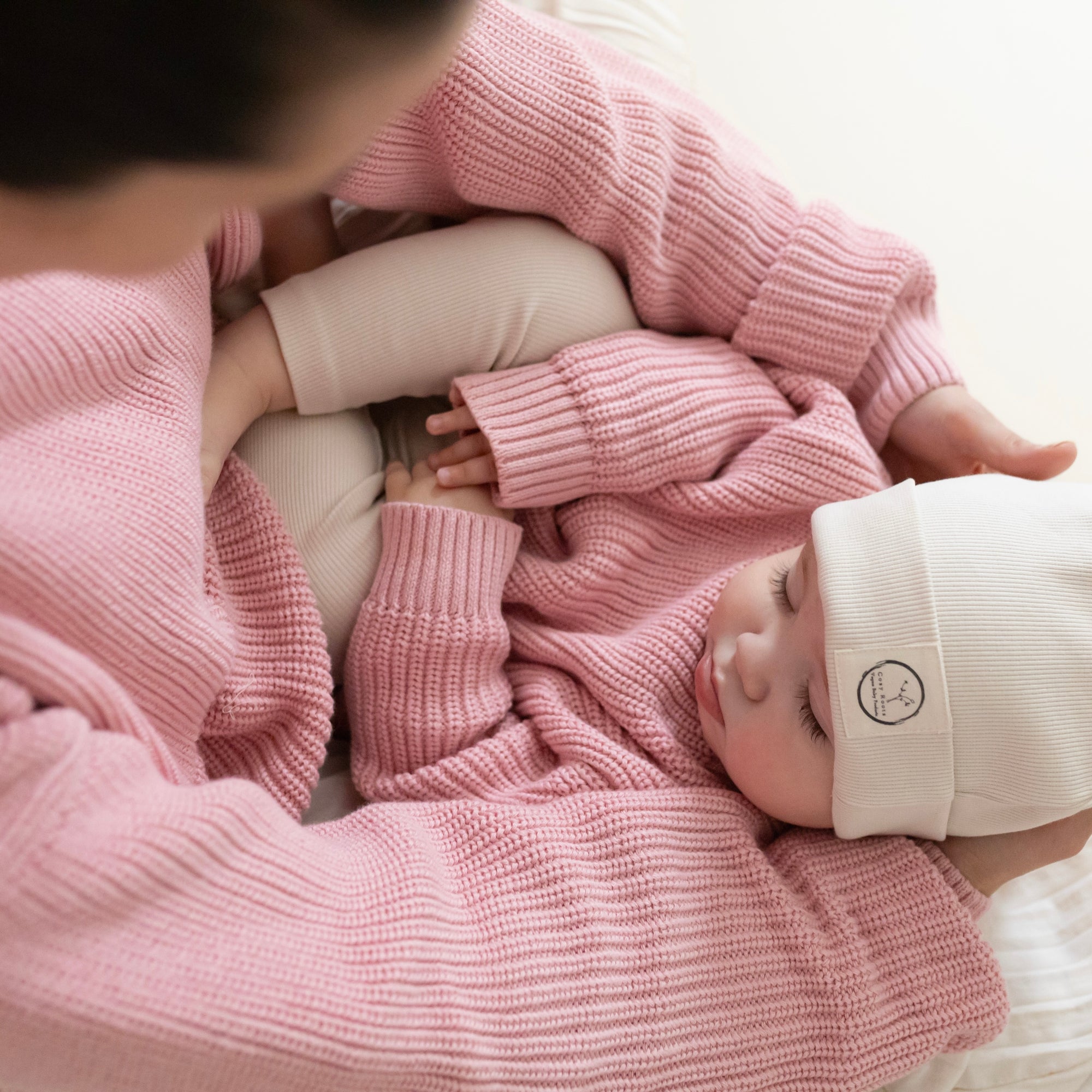 Organic Oversize Knit Pulli - Candy Pink