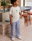 Organic Lounge Pants - Navy Striped