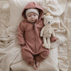 Organic Fleece Overall - Dusty Rose Melange