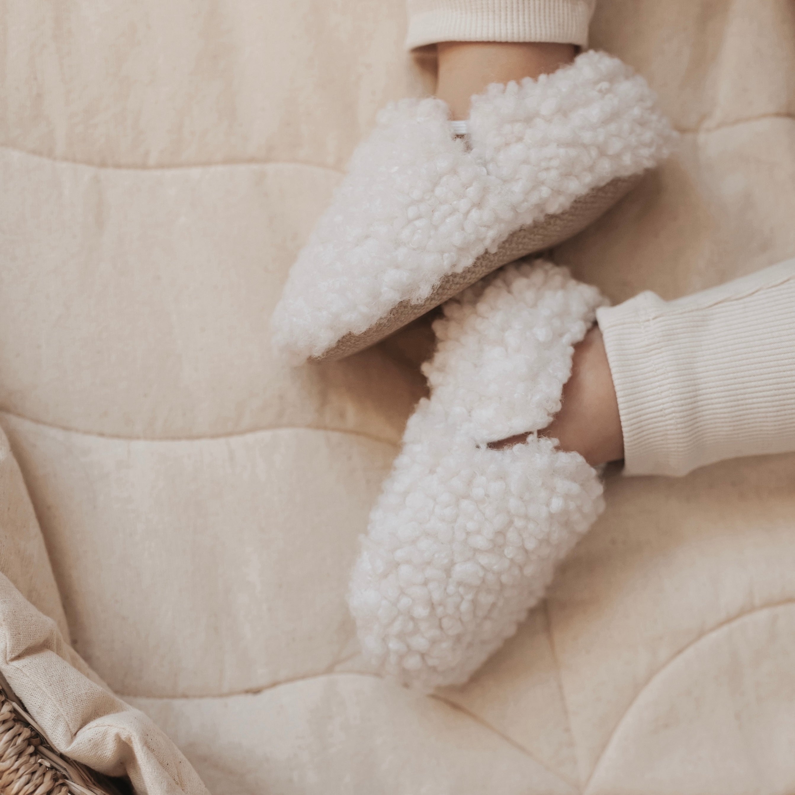 Vegan Shoes - Isii_bla X Cosy Roots - Teddy Shoes - Milk