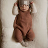 Organic Knit Dungarees - Walnut - S A L E