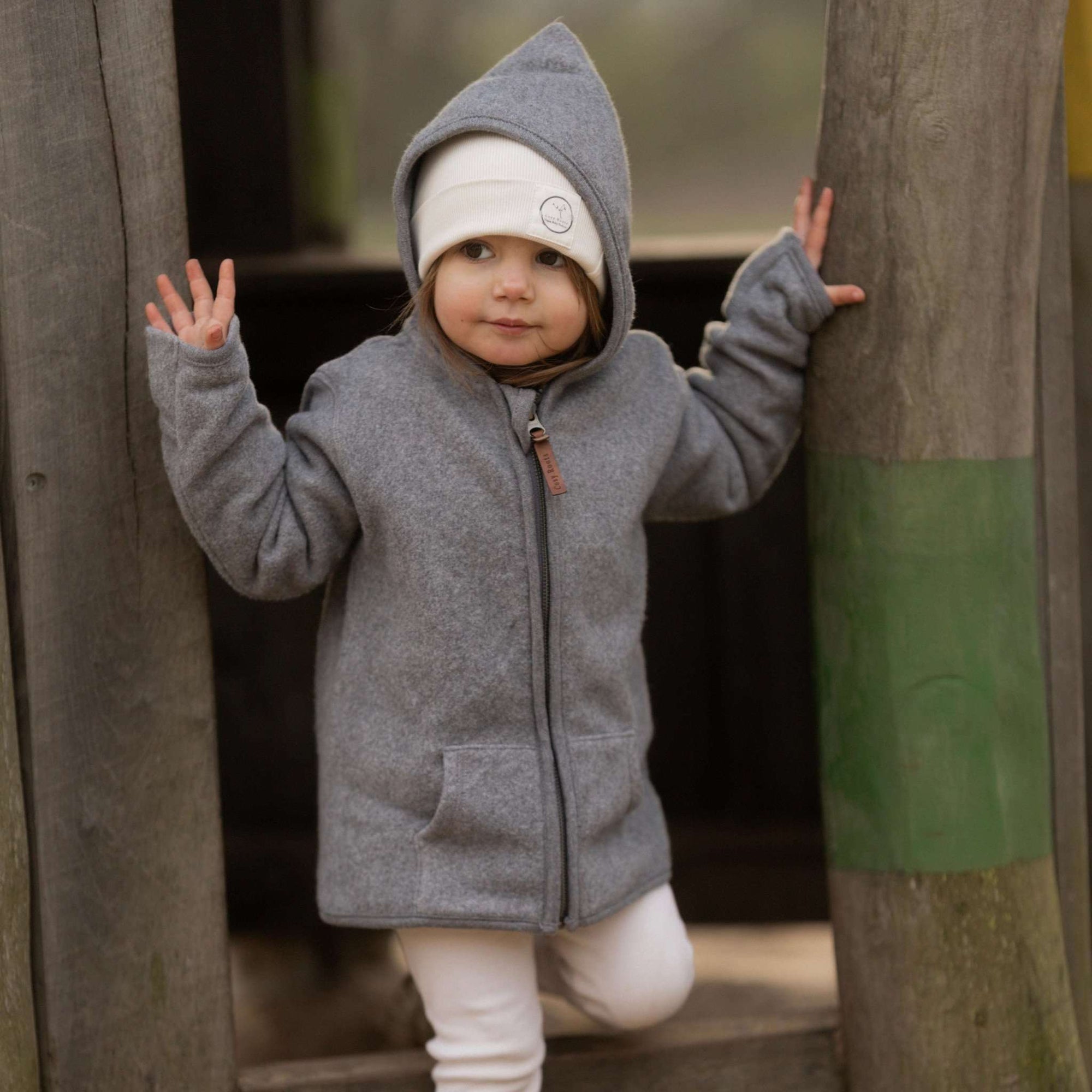 Organic Fleece Jacket - Dark Grey Melange