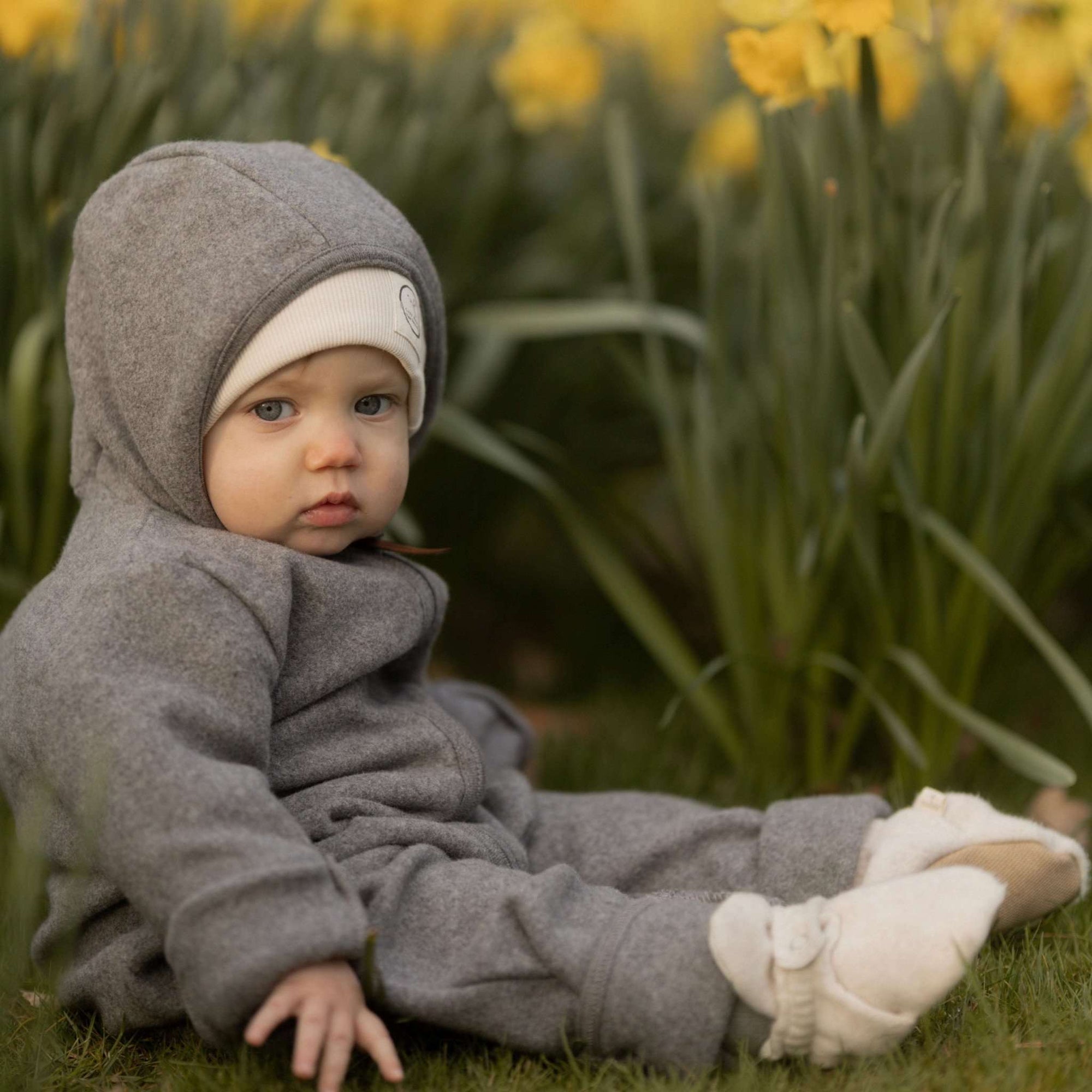 Organic Fleece Overall - Dark Grey Melange