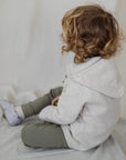 Organic Fleece Jacket - Light Beige Melange