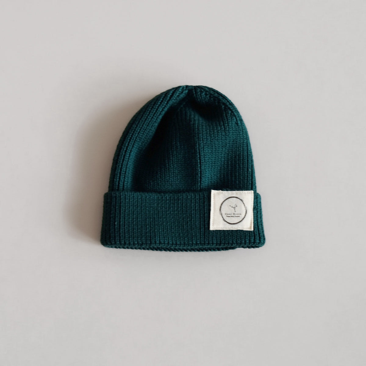 GOTS Organic Knit Beanie - Forest Green