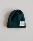 GOTS Organic Knit Beanie - Forest Green