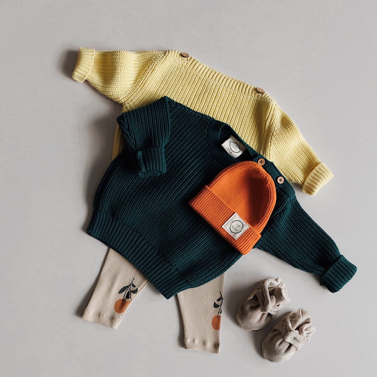 GOTS Organic Oversize Knit Pulli - Forest Green