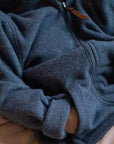 Organic Fleece Jacket - Blue Melange - SALE