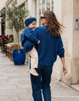 GOTS Organic Mum Knit Pulli - Blueberry Blue