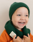 GOTS Organic Knit Beanie - Forest Green