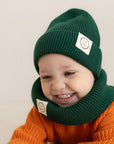 GOTS Organic Knit Beanie - Forest Green