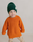 GOTS Organic Oversize Knit Pulli - Pumpkin Orange