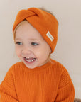 GOTS Organic Knit Headband - Pumpkin Orange