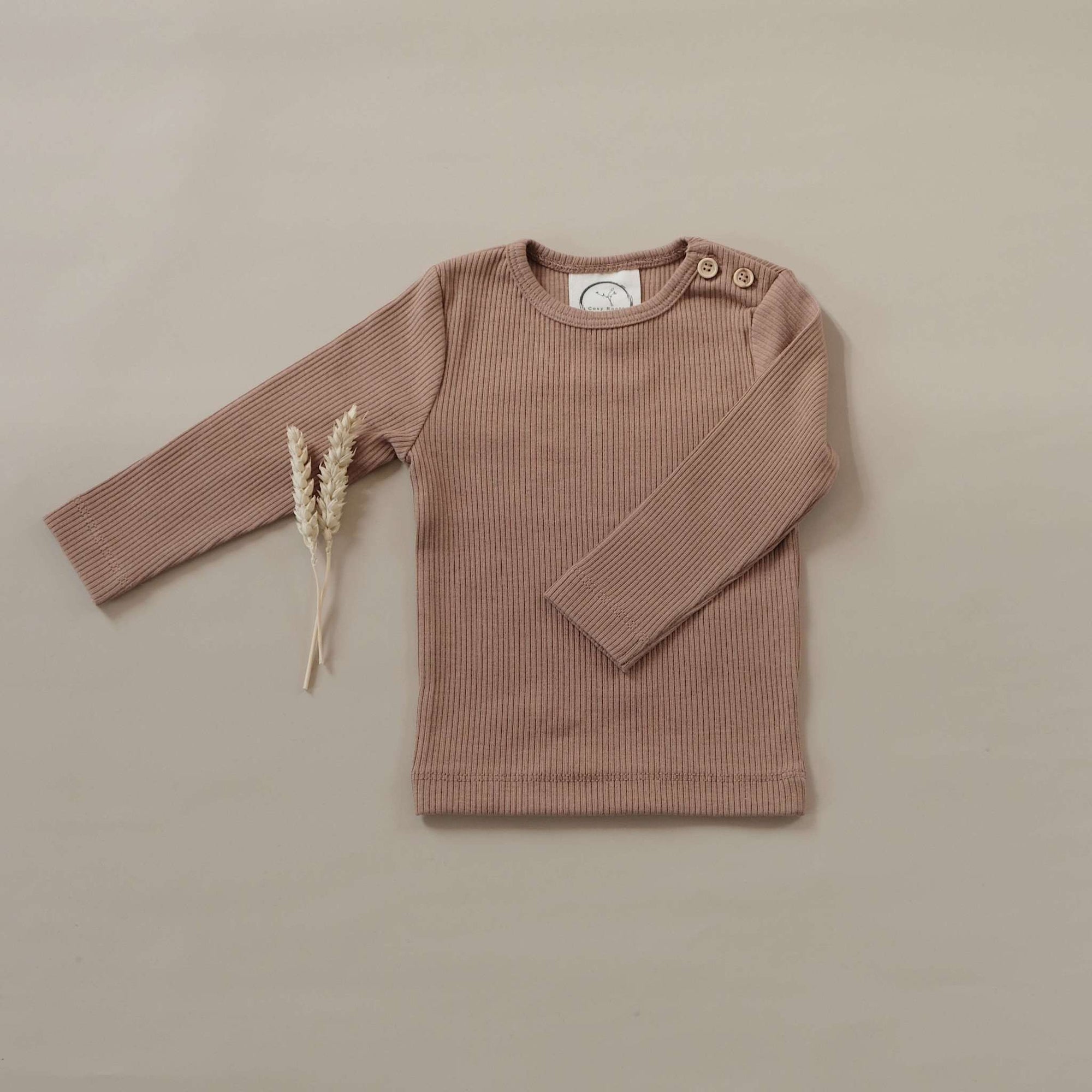 Organic Slim Longsleeve - Walnut - S A L E