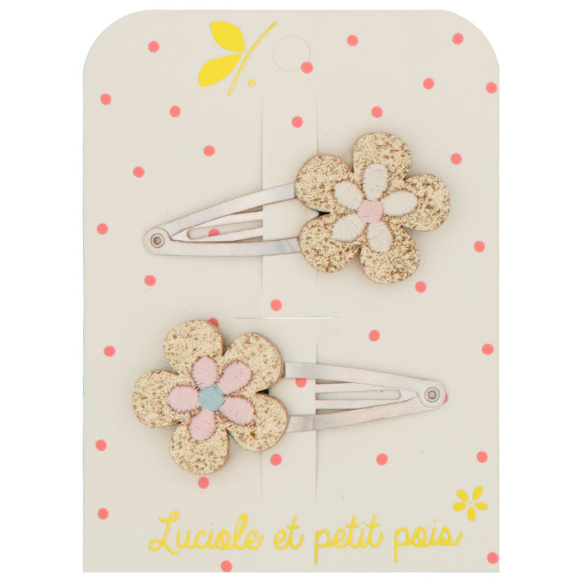 Hair Clips - Retro Flower