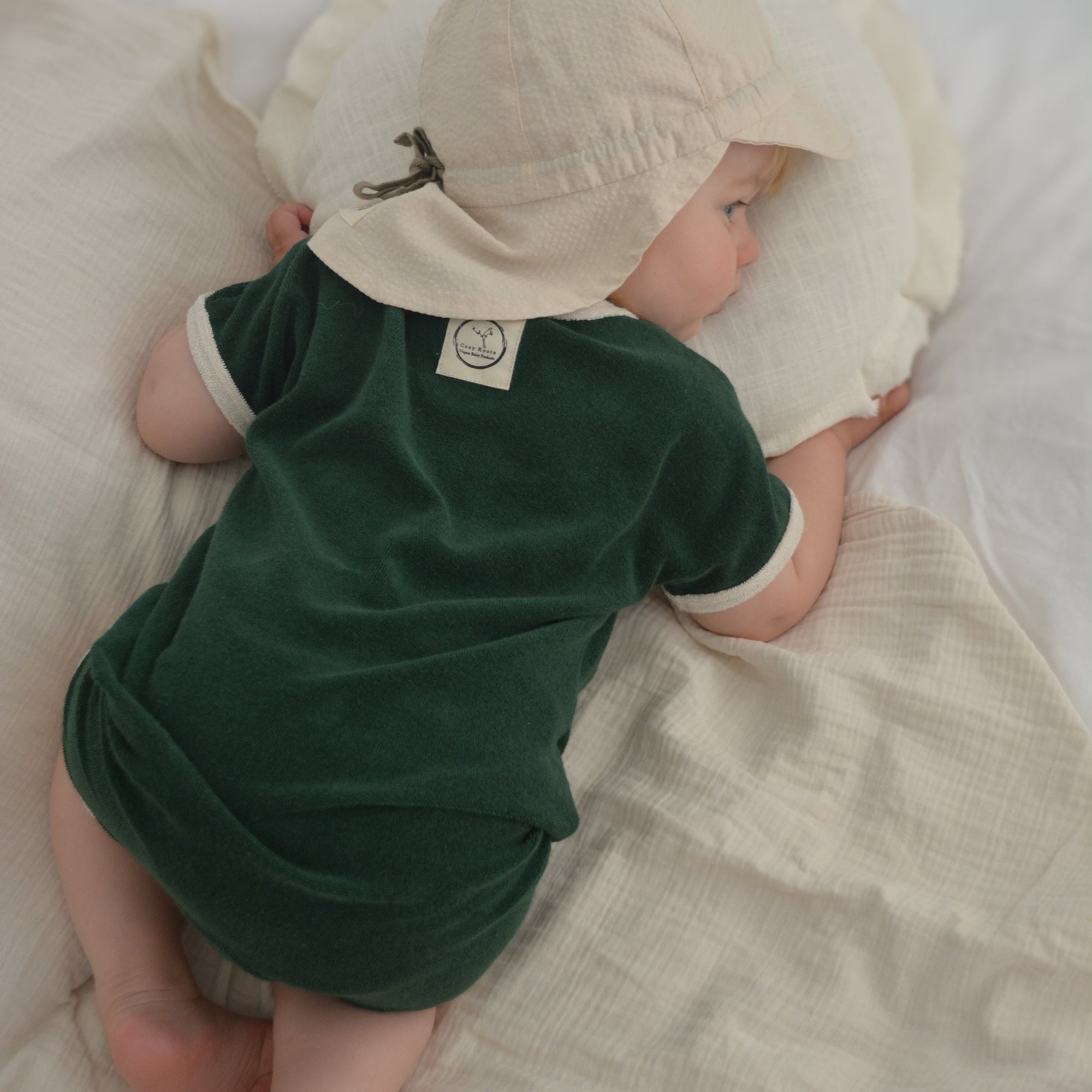 Organic Terry Onesie - Vintage Green