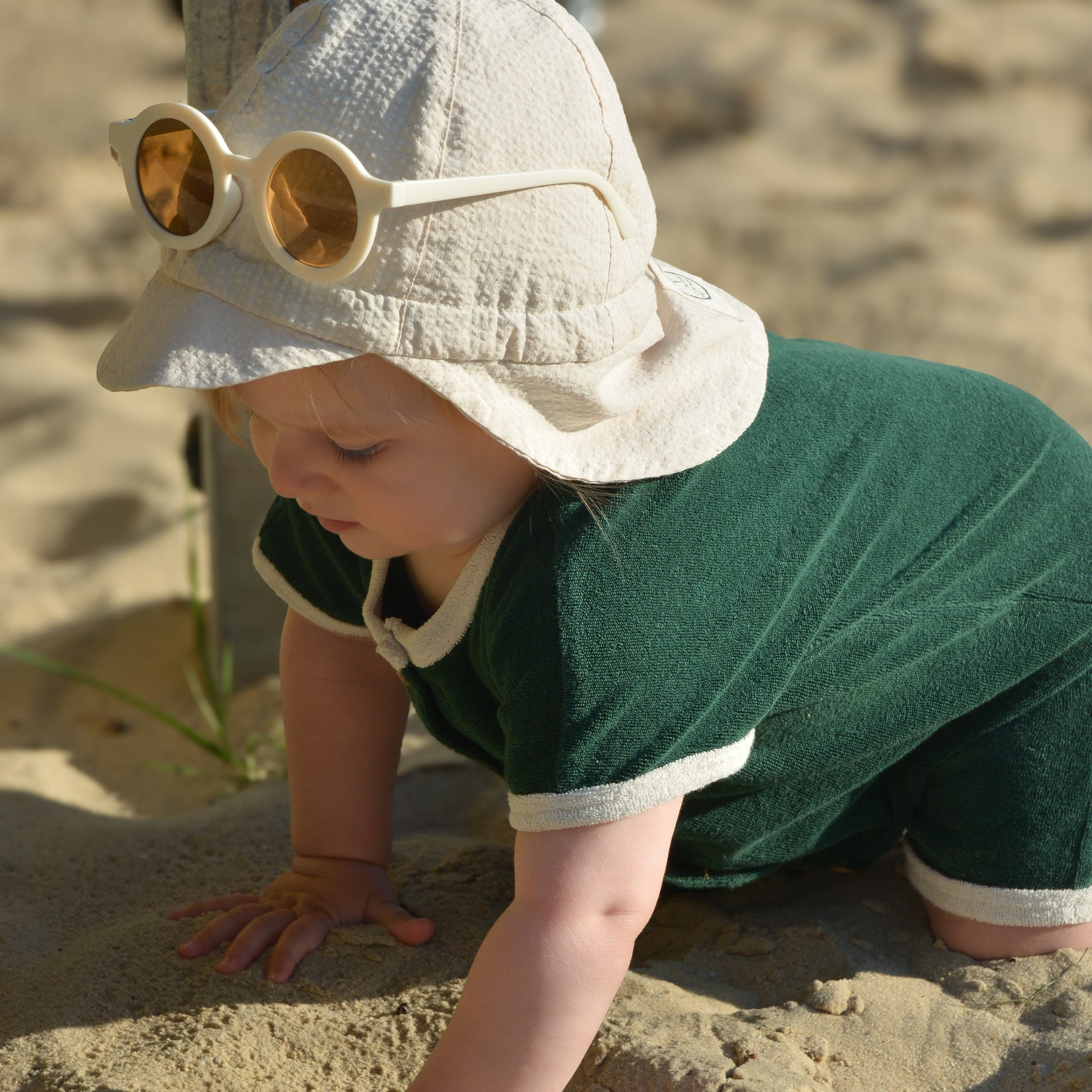 Organic Terry Onesie - Vintage Green