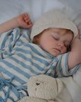 Organic Terry Shirt - Blue Striped