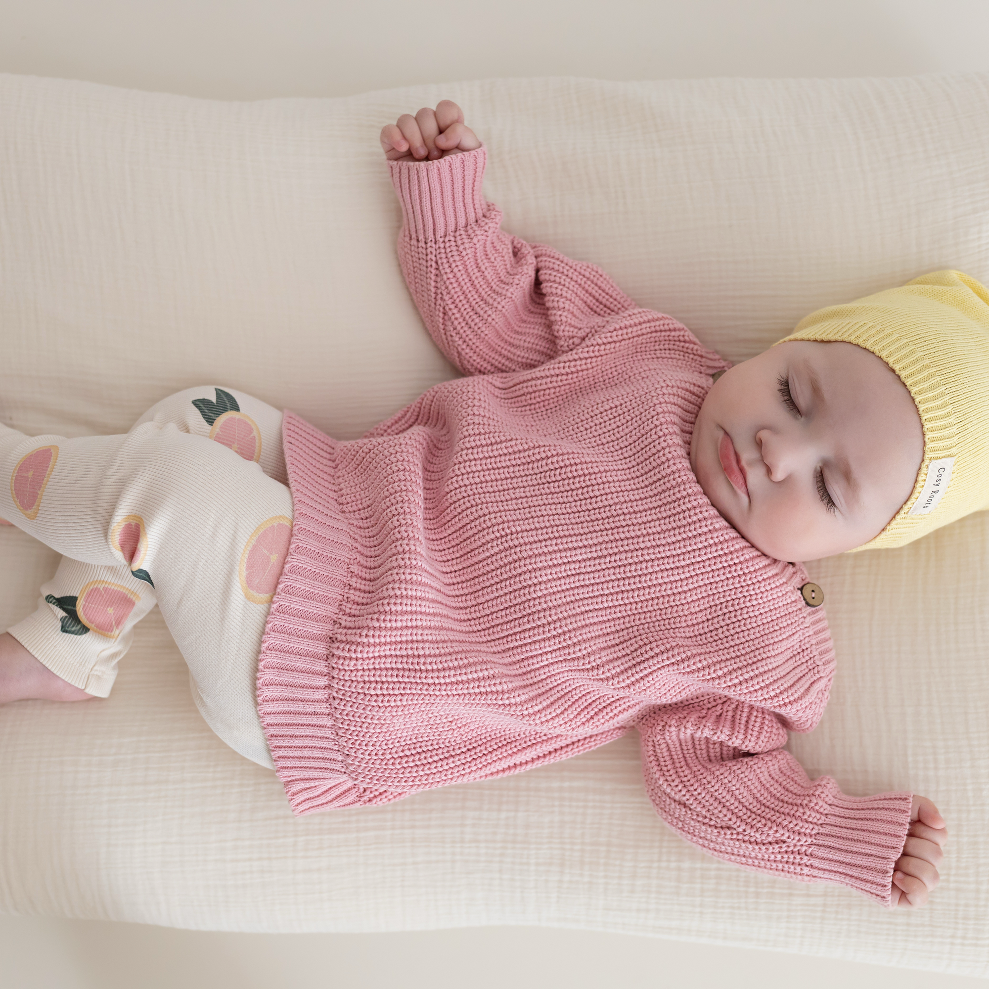 Organic Rib Leggings - Little Grapefruits