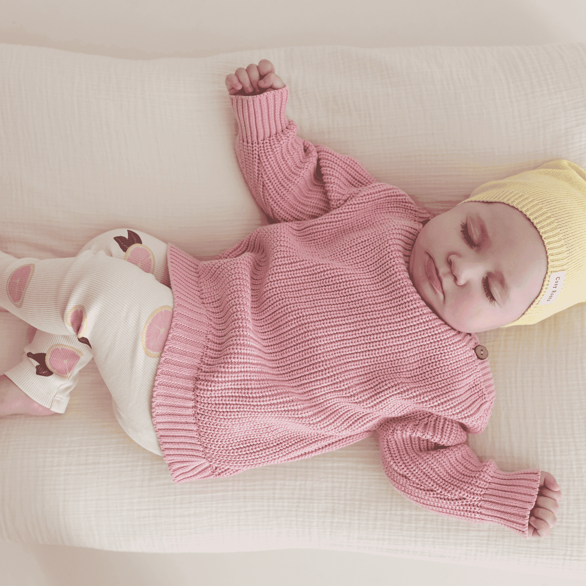 Organic Rib Leggings - Little Grapefruits