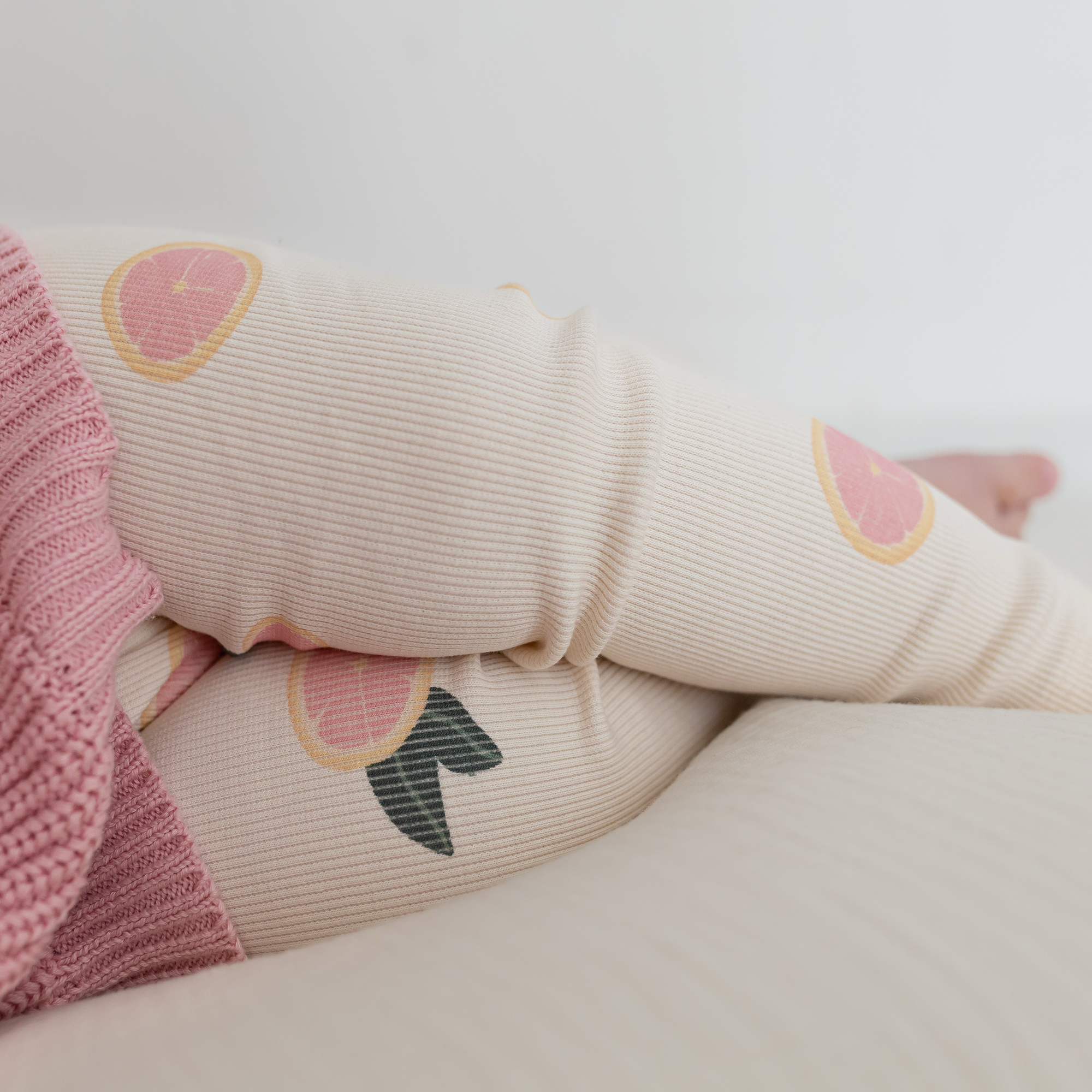 Organic Rib Leggings - Little Grapefruits