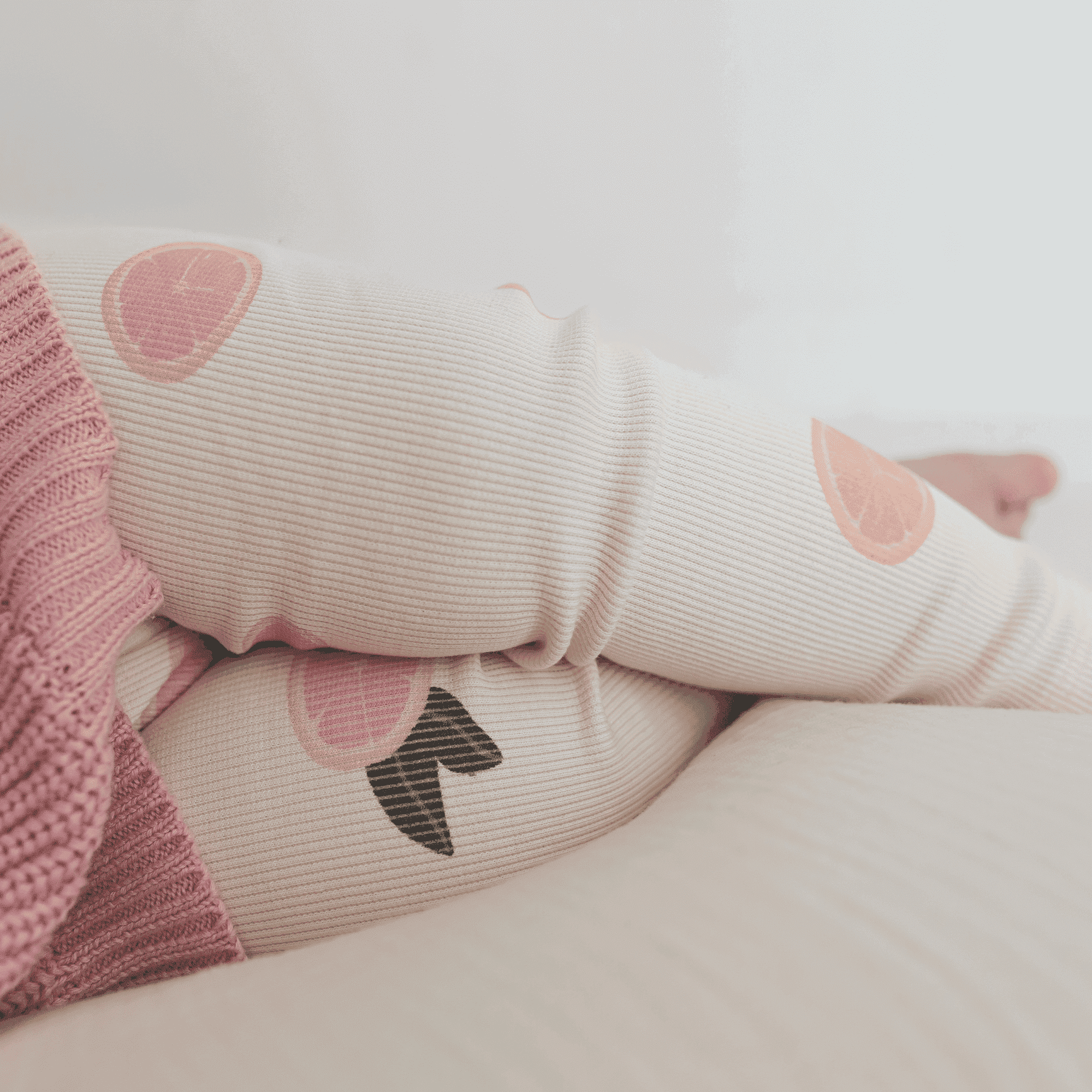 Organic Rib Leggings - Little Grapefruits