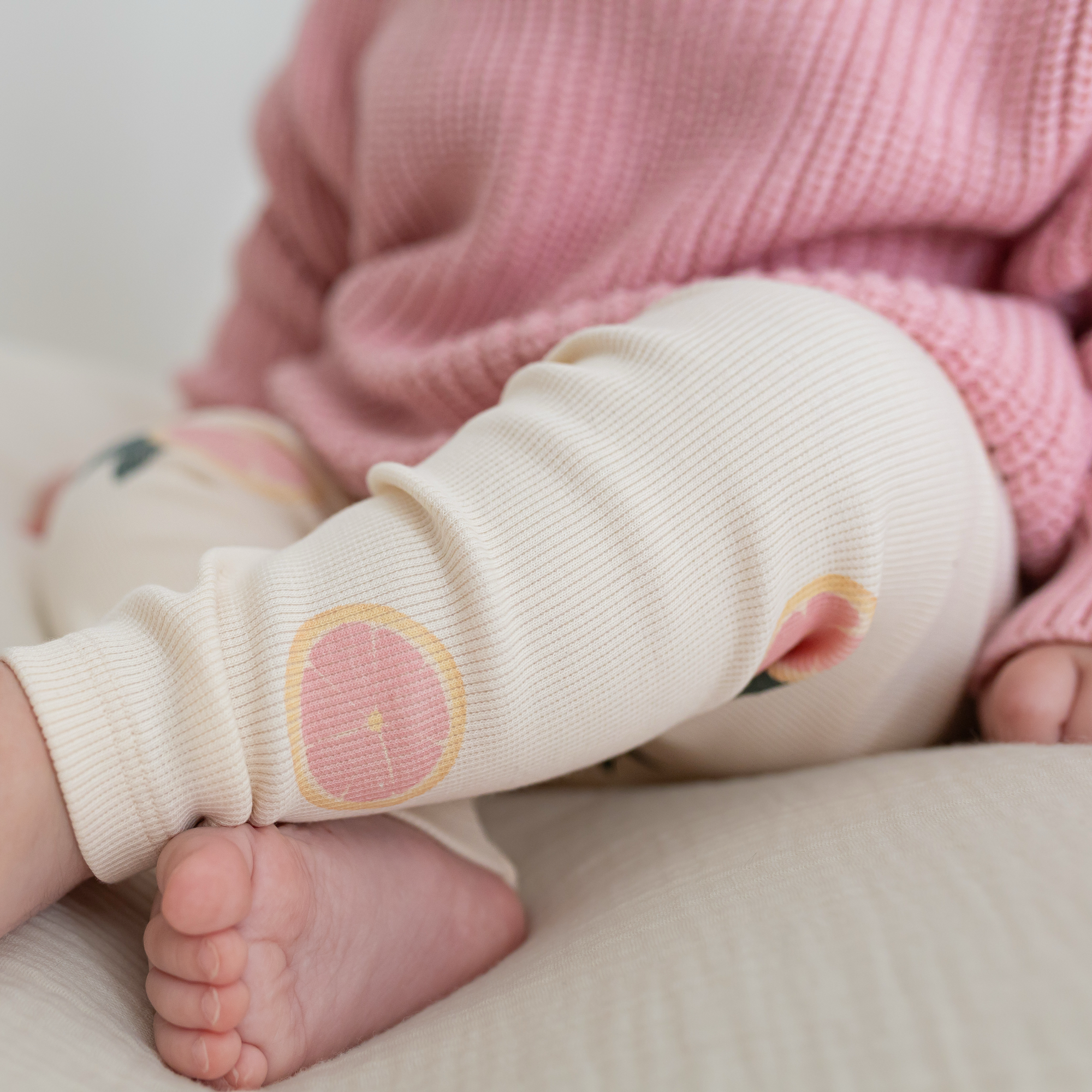 Organic Rib Leggings - Little Grapefruits