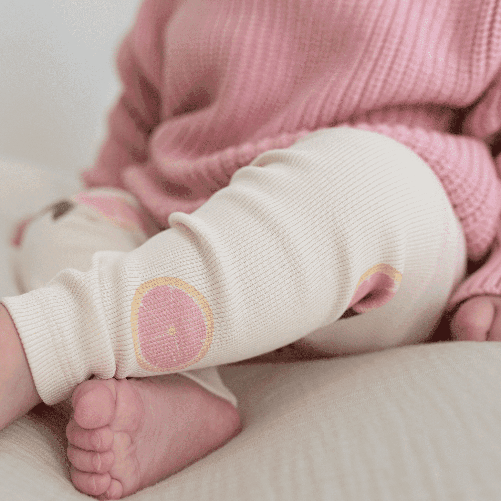 Organic Rib Leggings - Little Grapefruits