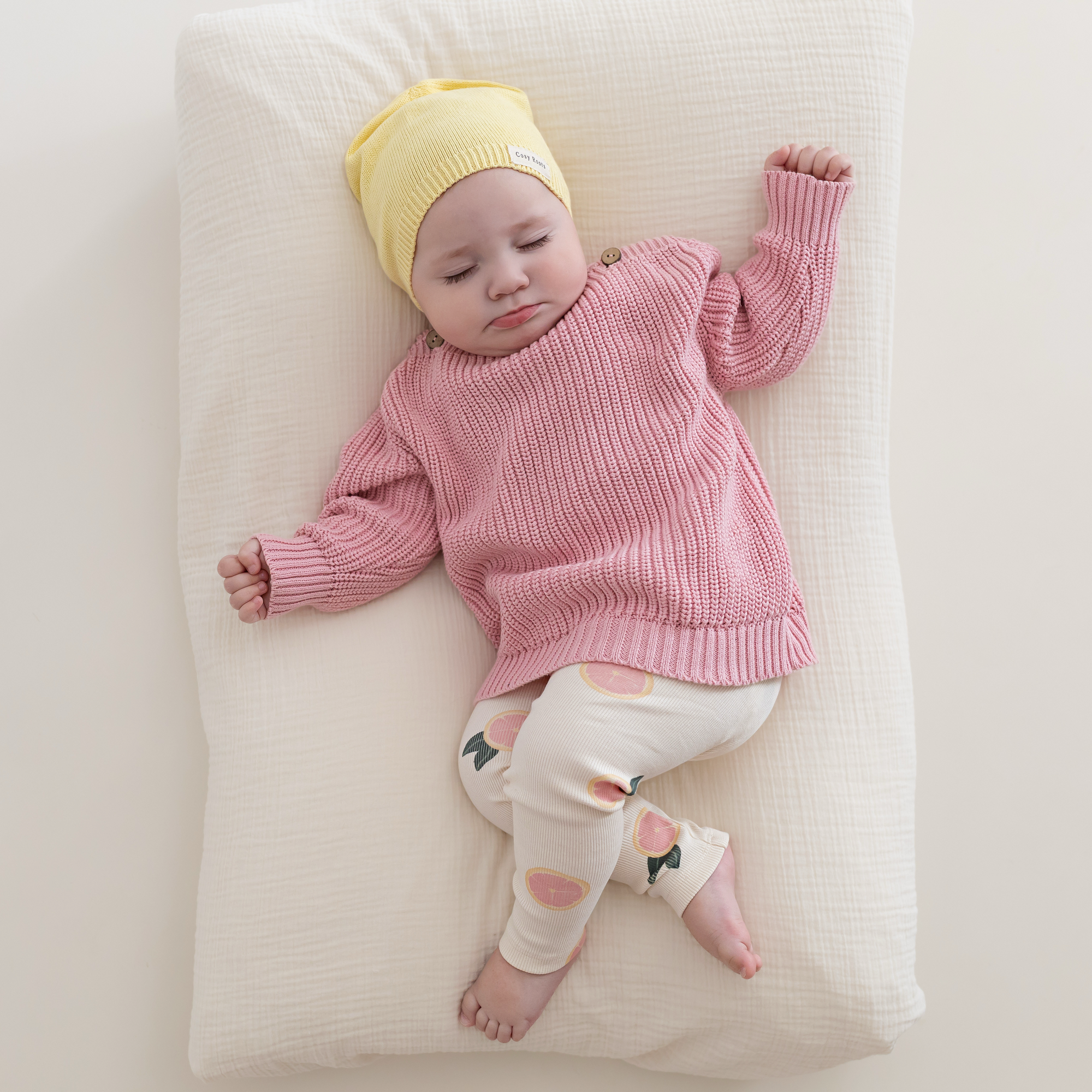 Organic Rib Leggings - Little Grapefruits