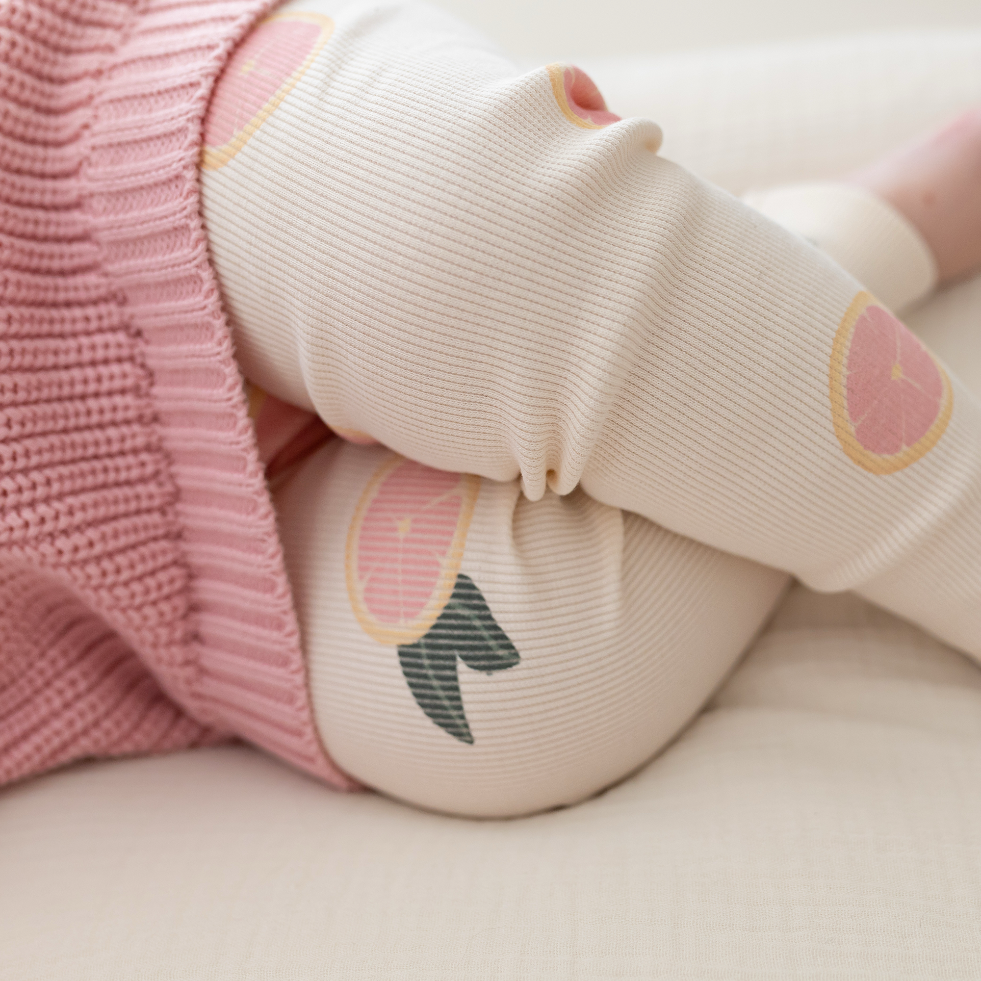 Organic Rib Leggings - Little Grapefruits