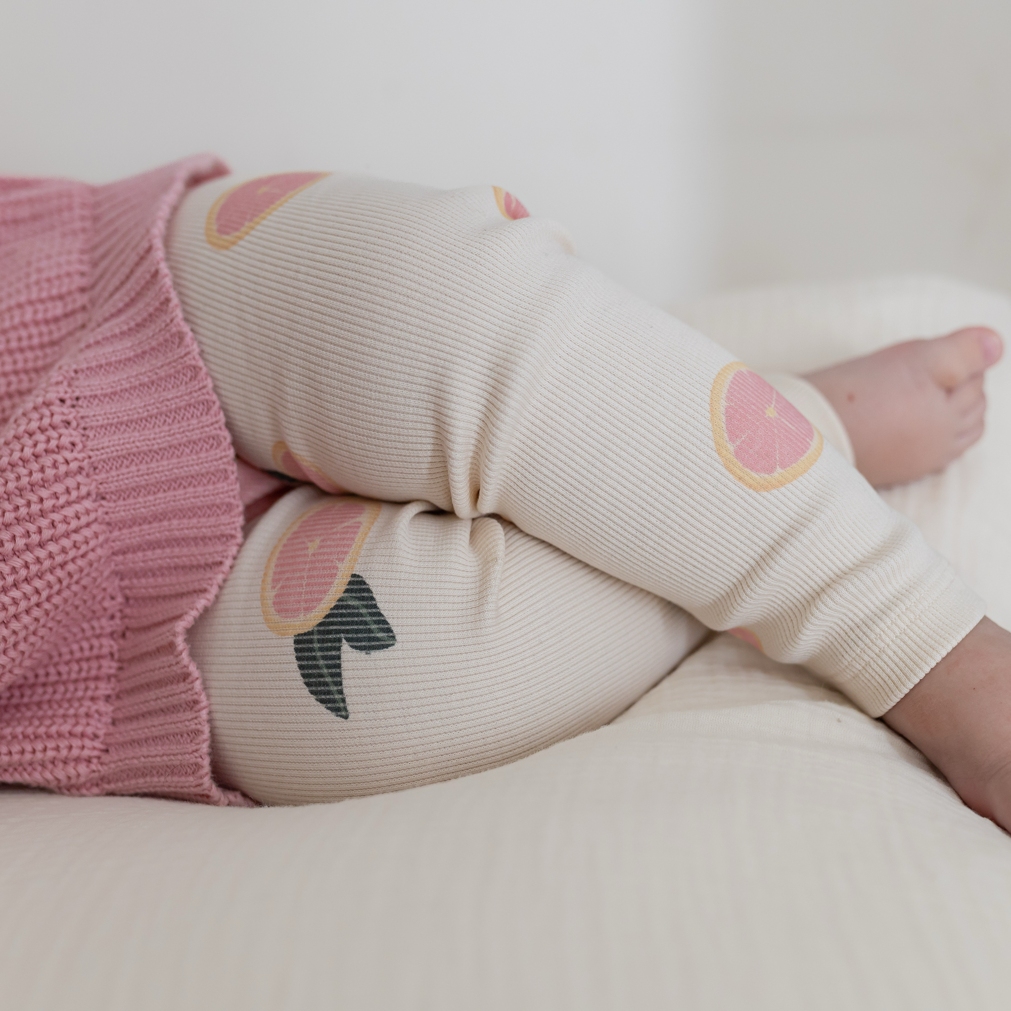 Organic Rib Leggings - Little Grapefruits