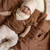Organic Muslin Swaddle - Walnut - 120x120cm - S A L E