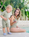 Sustainable MUM Bathing Suit - Khaki