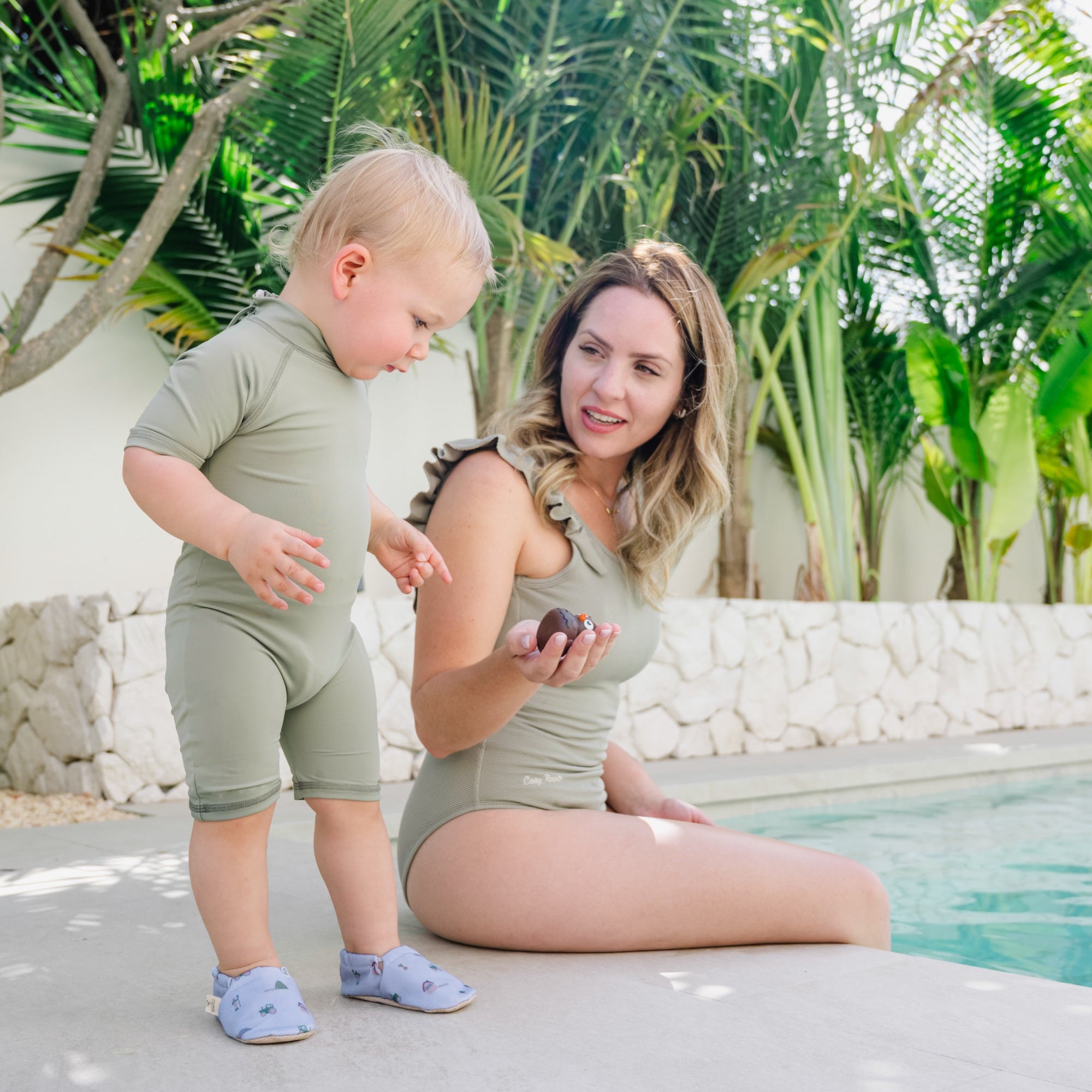 UV Romper  - Khaki (UV Standard 801)