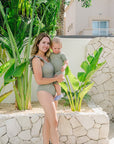 UV Romper  - Khaki (UV Standard 801)