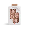 Frigg Baby´s first pacifier 4 Pack - Floral Heart/Blush
