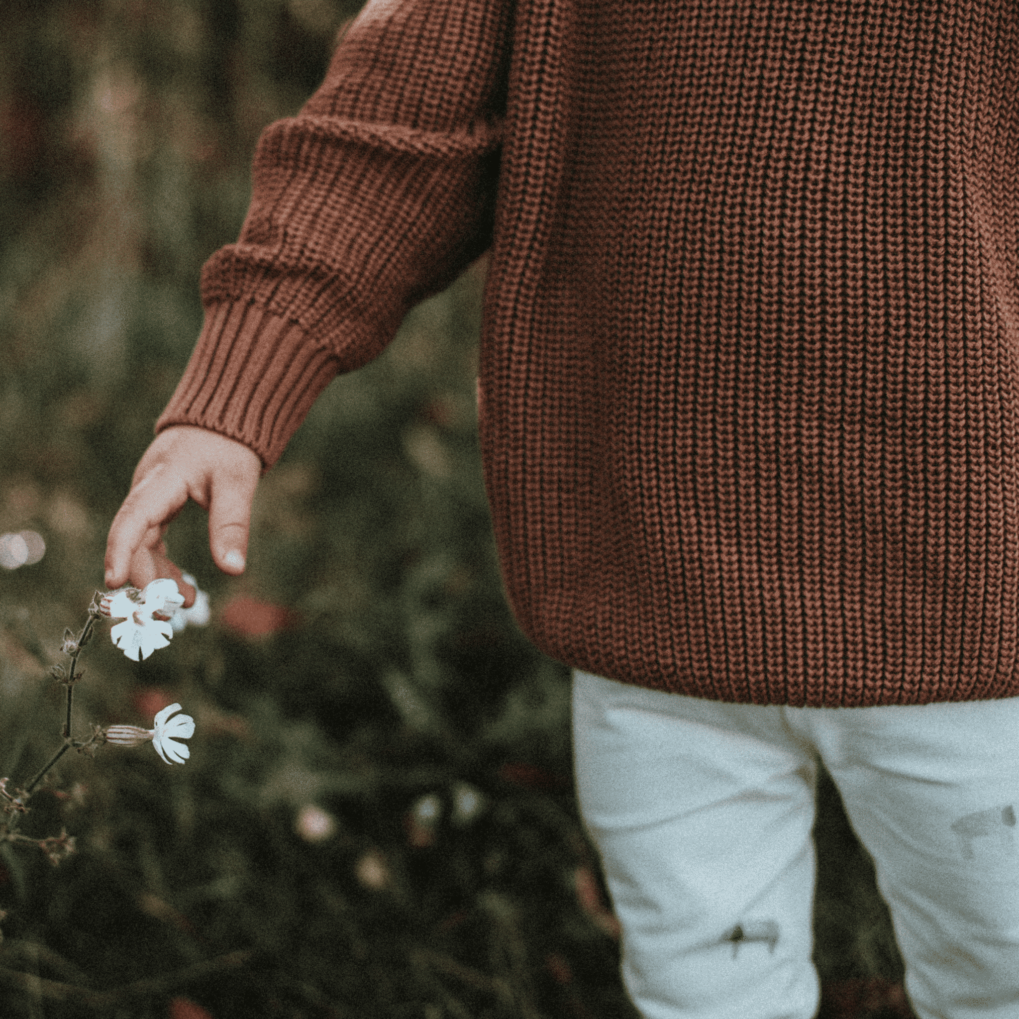 Organic Oversize Knit Jumper - Walnut