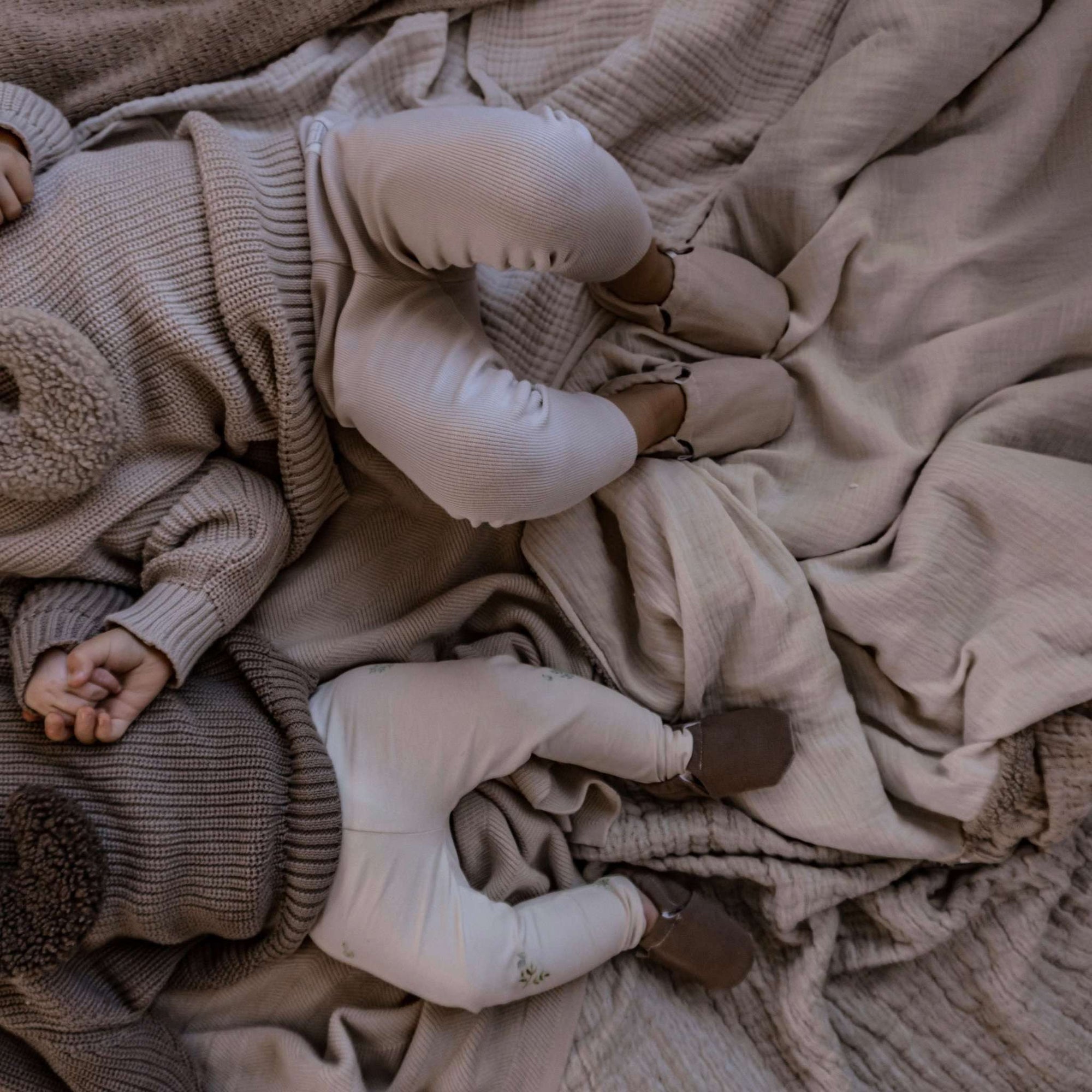 Organic Rib Leggings - Sand