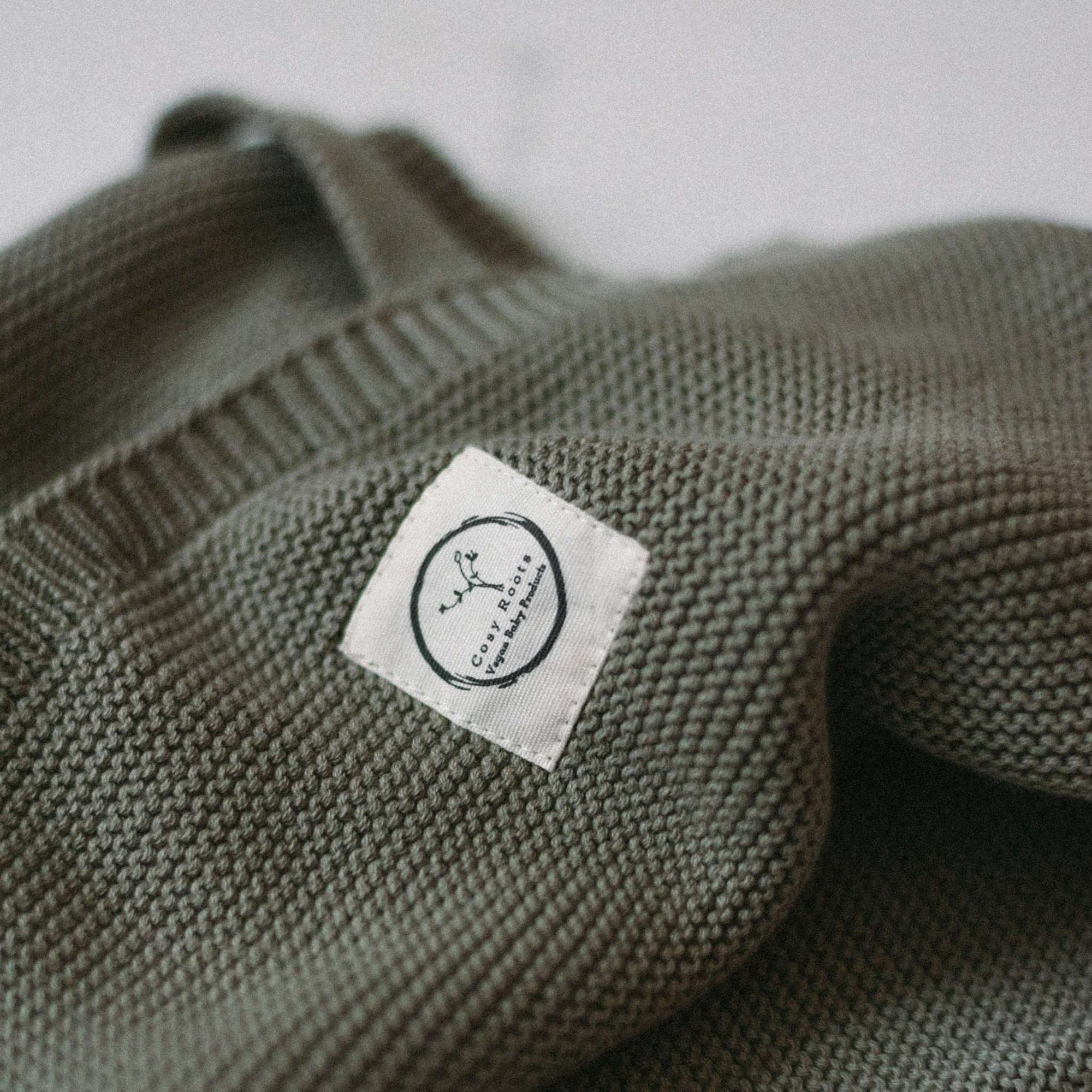 Organic Knit Dungarees - Khaki - S A L E
