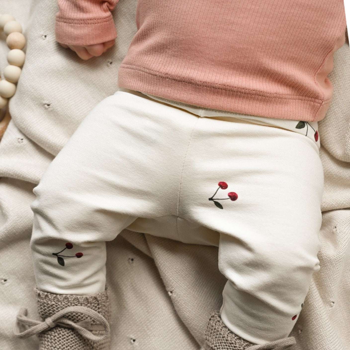 Organic Leggings - Pure Cherry