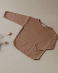 Organic Rib Sweatshirt - Walnut- S A L E