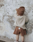 Organic Rib Beanie - Walnut - S A L E