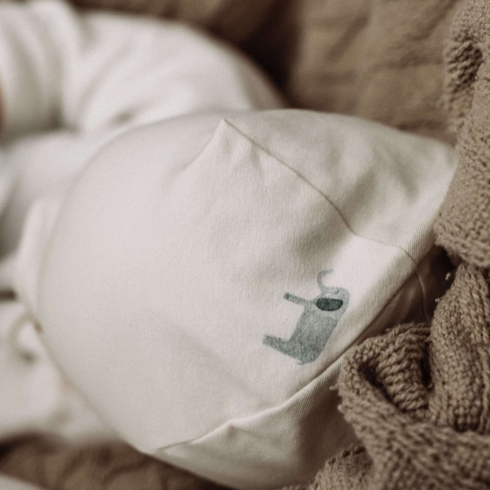 Organic Beanie - Baby Elephant
